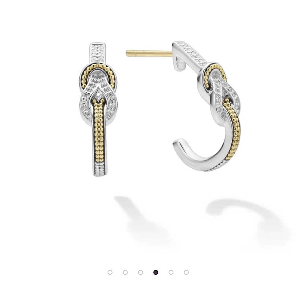 Elegant Two-Tone Knot Earrings
